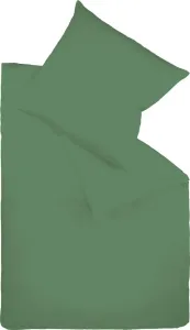 Простыня на резинке Mako сатиновая, цвет охотничий зеленый 7060 180x200 Fleuresse