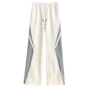 Повседневные брюки Unisex утепленные с флисовой подкладкой прямого кроя X1617, milk белый[fleece-lined]