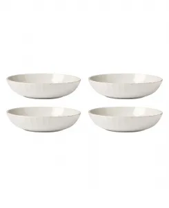 Набор из 4 тарелок для пасты French Perle Scallop Lenox, белый