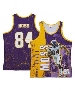 Мужская майка Randy Moss Purple Minnesota Vikings 1998 Player Burst Mitchell & Ness, фиолетовый