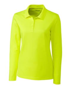 Женское поло Clique Spin Eco Performance Pique с длинным рукавом, цвет hi-vis yellow