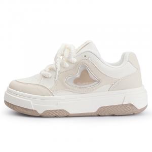 Нескользящие, амортизирующие, износостойкие, легкие, увеличивающие рост, низкие кроссовки для скейтбординга для женщин SNXR, Beige