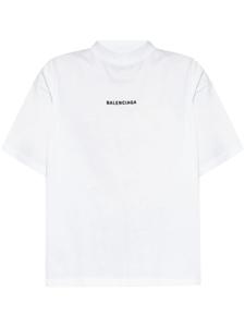 Футболка с вышитым логотипом Balenciaga, белый