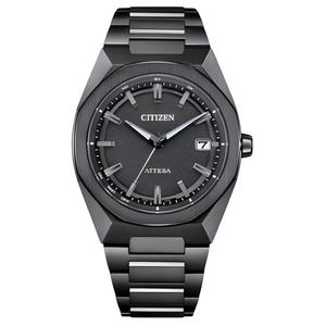 Citizen Мужские часы Attesa с кварцевым механизмом и подсветкой, титановым ремешком, диаметр 39 мм, серый циферблат