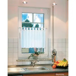 Стержень для штор SPANNFIX Ø 9 мм, 1-рядный, выдвижной; держатели; заглушки; дополнительные вставки для узких рам; инструкция по монтажу Garesa, белый