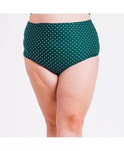 Плавки бикини с высокой талией больших размеров Calypsa, черный