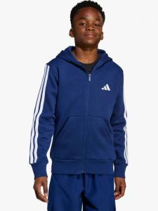 Детская универсальная толстовка с молнией из хлопковой смеси adidas, Blue/White