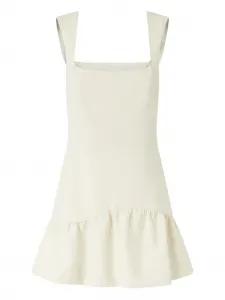 Платье миди с оборками Pinko, белый