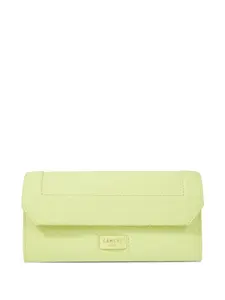 Тонкий кошелек с клапаном Lancel, желтый