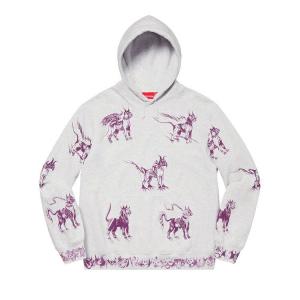 Толстовка Supreme Animals Hooded Sweatshirt Ash Grey, серый