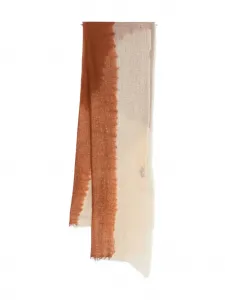 Шарф с эффектом дип-дай и бахромой Suzusan, нейтральный