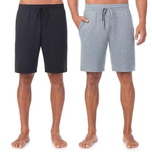 Мужской комплект из 2 пижамных шорт из французского трикотажа Cuddl Duds, цвет black grey heather