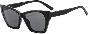 Солнцезащитные очки Melrose Y2K Punk Cat Eye для женщин, роскошные солнцезащитные очки в винтажном стиле, защита от ультрафиолета UV400, модель 6209, Black