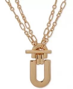 Ожерелье с подвеской-тогл золотистого оттенка Anne Klein, gold