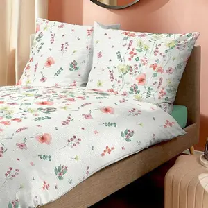 Постельное белье Dream Sleep Seersucker Bijoux Garnet 135x200 см + 80x80 см Traumschlaf