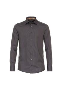 Мужская деловая рубашка однотонного современного кроя Venti, цвет Schlamm