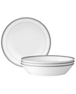 Набор мисок Charlotta Platinum из 4 предметов, сервиз на 4 персоны Noritake, platinum
