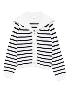 Полосатый кардиган Allude, белый