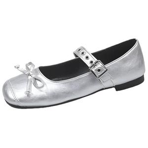 WUJI Туфли Мэри Джейн на массивном каблуке 1,5 см женские — черные, цвет Black