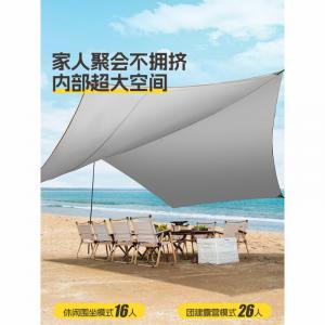 BSWolf посеребренная палатка с навесом, большой уличный тент для пикника, кемпинга, тент 330*300, коричневый