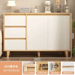 Zhuohe Комод 120х40х90 см для спальни и гостиной из массива дерева, 5 ящиков, модель Yunchuan, цвет дуб, сборка своими руками