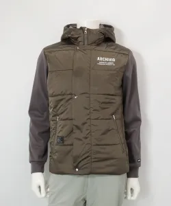 Мягкая водоотталкивающая куртка-блузон из комбинированных материалов Archivio, цвет Khaki(054)