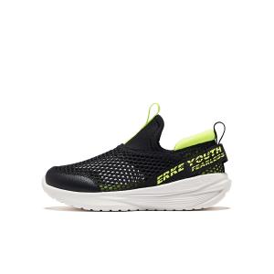 Нескользящие и дышащие низкие повседневные кроссовки для детей ERKE KIDS, черный/зеленый