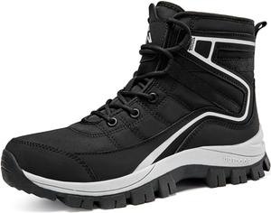 Женские зимние ботинки с высоким голенищем, противоскользящие, водонепроницаемые, удобные, с меховой подкладкой, теплые Lexamen, Black