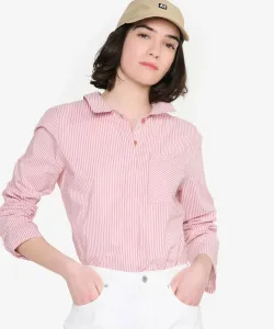 Влагоотводящая, быстросохнущая полосатая рубашка с расклешенными рукавами