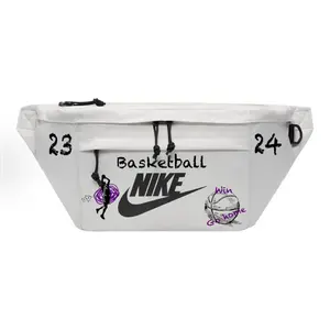 Nike Тканевая наплечная сумка через плечо поясная унисекс светло-бежевая, Basketball