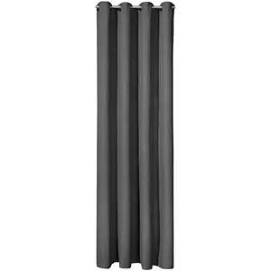 Герстерская штора «Христо», (1 шт.), штора на люверсах из декоративной ткани Gerster, антрацит