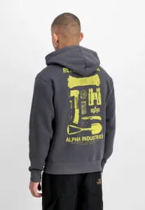 Толстовка с надписью «возвращение на базу» Alpha Industries, Vintage Grey