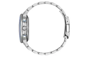 CITIZEN Мужские часы 100m Water Resistant Light Powered Quartz Movement на стальном браслете