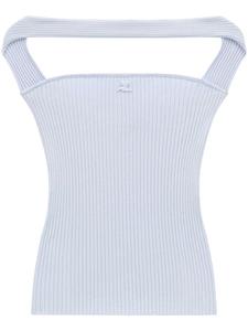 Трикотажный топ в рубчик Courrèges, серый
