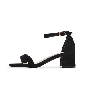 EXULL Q Сандалии с одним ремешком 5 см, женские, черные