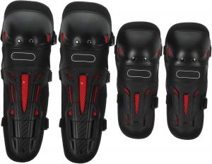 PRETYZOOM 4 шт. Защитные накладки на ноги и колени для мотоциклистов, защитные налокотники для езды на велосипеде, Black