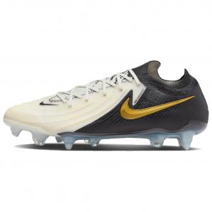 Nike Бутсы для футбола Phantom GX SG Soft Ground, антискользящие, износостойкие, унисекс, бело-золотисто-черные