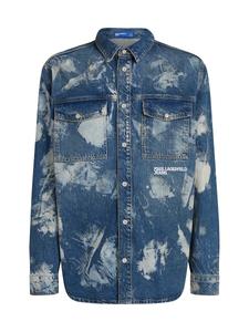 Джинсовая рубашка KARL LAGERFELD JEANS Regular fit Button Up Shirt, синий