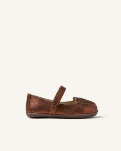 Детские балетки на босую ногу из замши с регулируемой застежкой на подъеме Gioseppo, принт