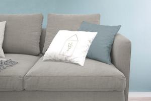 Декоративная подушка MuchoWow Диванная подушка Декоративная подушка для гостиной 60 x 40 см Лист - Натуральный - Рамка - Белый - Чехлы на подушки - Декоративные чехлы на подушки - Декоративные чехлы на подушки