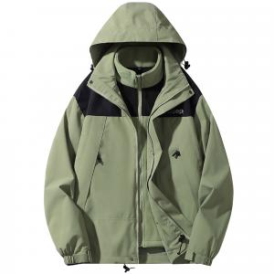 Jeep Ветрозащитная непромокаемая дышащая утепленная куртка унисекс, Light Green[3-in-1]
