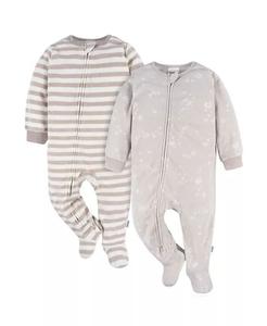 Пижама для маленьких мальчиков и девочек, упаковка из 2 штук Gerber, белый