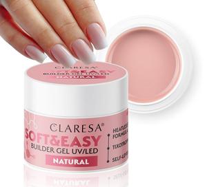 Claresa Soft & Easy Nail Builder Gel с тиксотропией, натуральный, 90 г Puderek