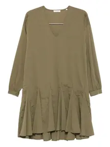 Платье миди с V-образным вырезом и многоуровневым лифом Marc O'Polo, зеленый