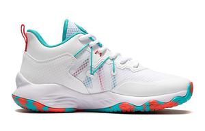 Баскетбольные кроссовки Mid Top с защитой от ударов, амортизацией, отскоком, воздухопроницаемостью, балансом и поддержкой Белый Зеленый LINING YOUNG