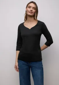 Топ с длинными рукавами mit herzausschnitt Street One, Schwarz