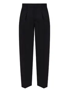 Прямые брюки из смесовой вирджинской шерсти ISABEL MARANT, черный