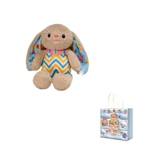 Плюшевая кукла милый полосатый кролик высота 30см CHUNTUSHU