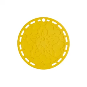 Французская круглая подставка Le Creuset, горчица