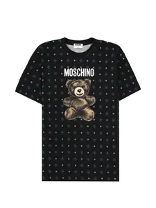 Футболка с медвежонком Moschino, черный